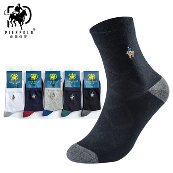 

High Quality PIER POLO Fashion Brand Socks Multicolor Socks Cotton Crew Socks Embroidery Autumn Dress Men's Socks