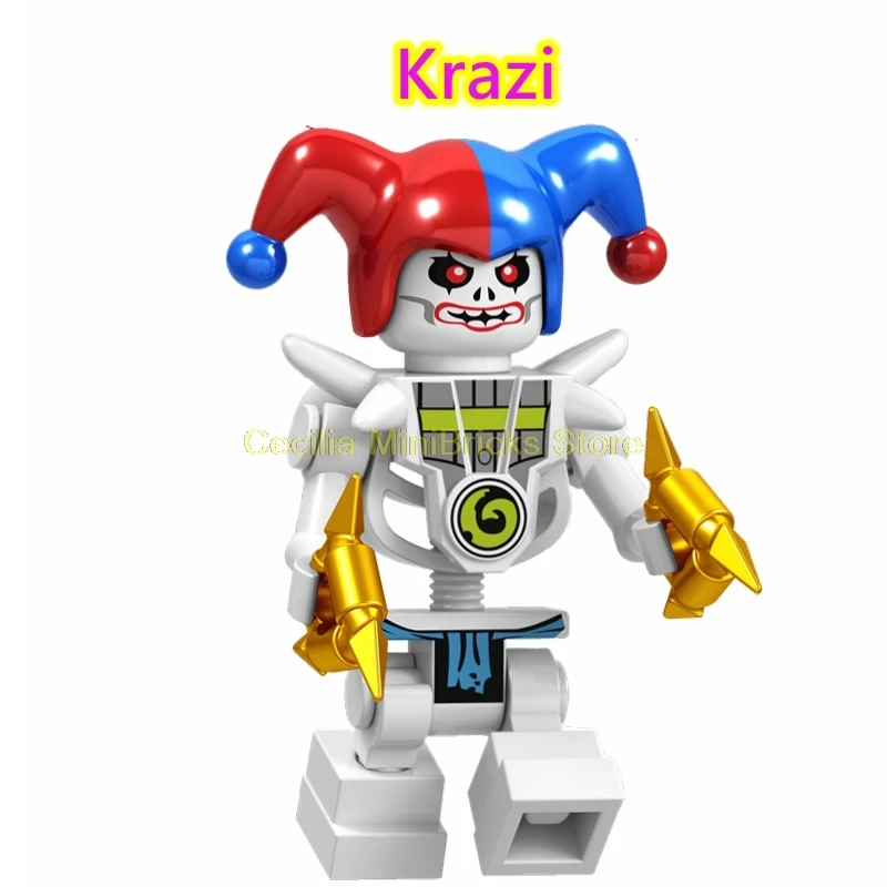 Krazi Ниндзя ня, Kai Lloyd Master Wu, милый мультяшный аниме, детские строительные блоки, кубики, Ninjagoed, игрушки ниндзя для детей - Цвет: Krazi