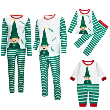 

2020 Family Christmas Pajamas Set 2 Pieces Sets Adult Kids Pajamas Baby Romper Sleepwear Xmas Family Matching Sleepwear Clothes