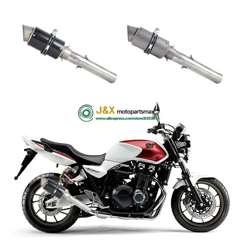 Мотоцикл полный системы глушитель Escape дБ убийца слипоны для Honda CB1300 CB 1300 среднего контакта трубы 2003 до 2013