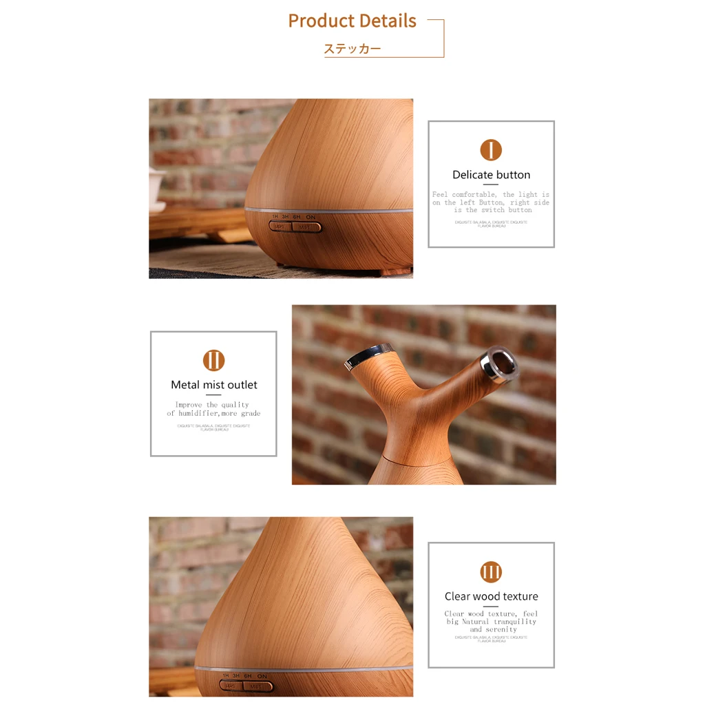 LED Air Humidifier Home Car Travel Office Essential Oil Air Diffuser Purifier Aroma air diffuser wood Ultrasonic air humidifier