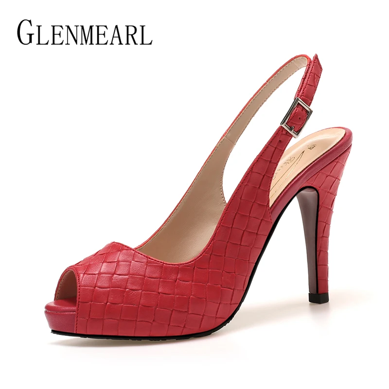 Women Sandals High Heels Summer Brand Woman Pumps Thin Heels Party Shoes Pointed Toe Slip On Office Ladie Party Shoe Plus Size women high heels