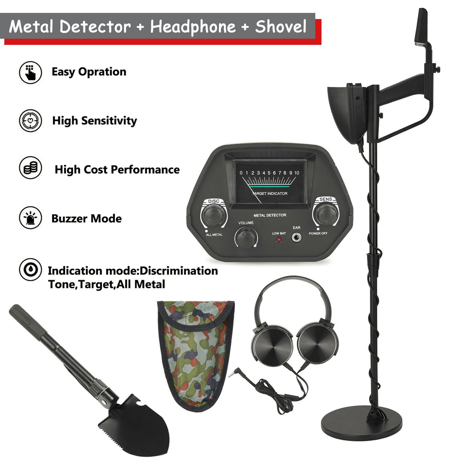 

1 Set!!!GTX4030 Metal Detector Metal Finder High Sensitivity for Jewelry Treasure Gold Metal Detecting Tool Easy Installation