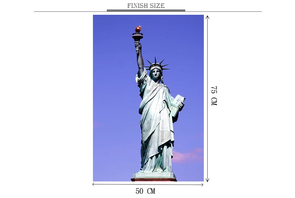 Момемо Статуя Свободы головоломки 1000 шт. США известный строительный пейзаж деревянные пазлы для взрослых Детский конструктор