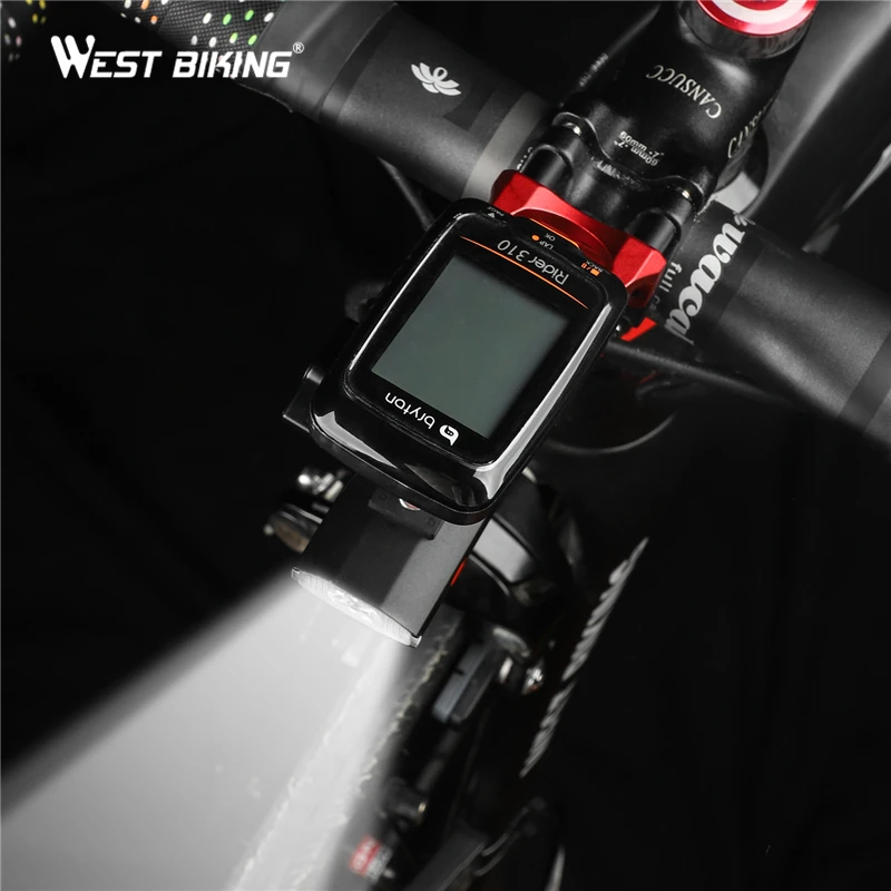 Велосипедный светильник WEST BIKING многофункциональный для езды на велосипеде 300 лм
