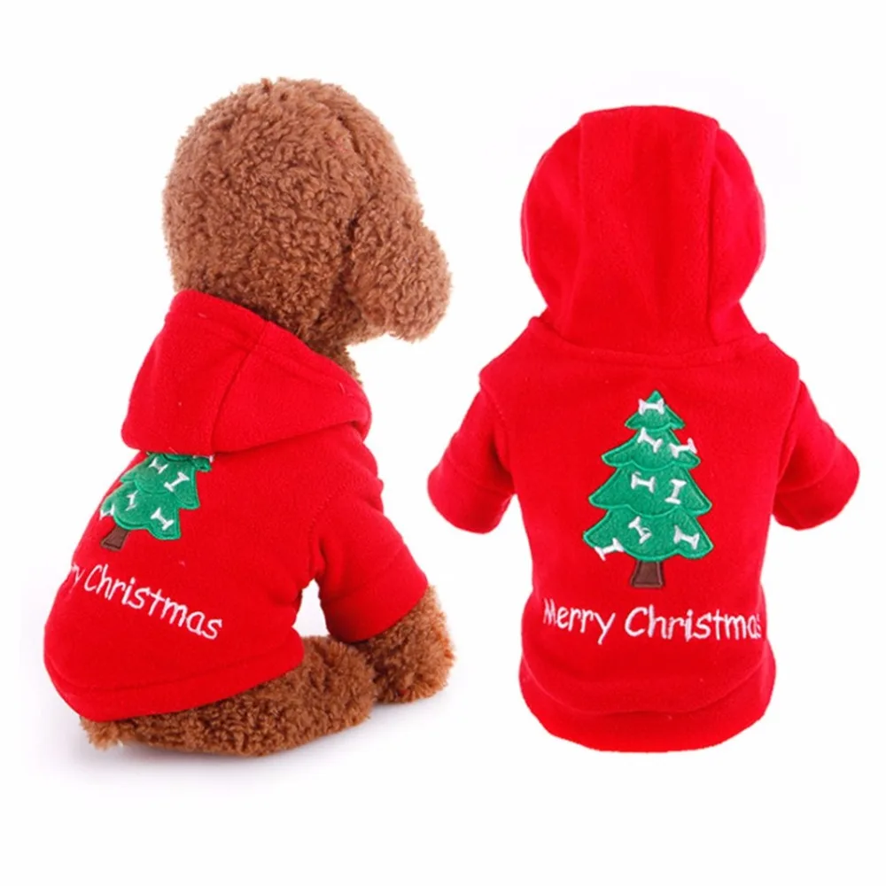 

2017 Newest Warm Christmas Dog Coat Bright Red Puppy Jacket Autumn Winter Outdoor Pet Dog Clothes Windproof Animal Outer Wear