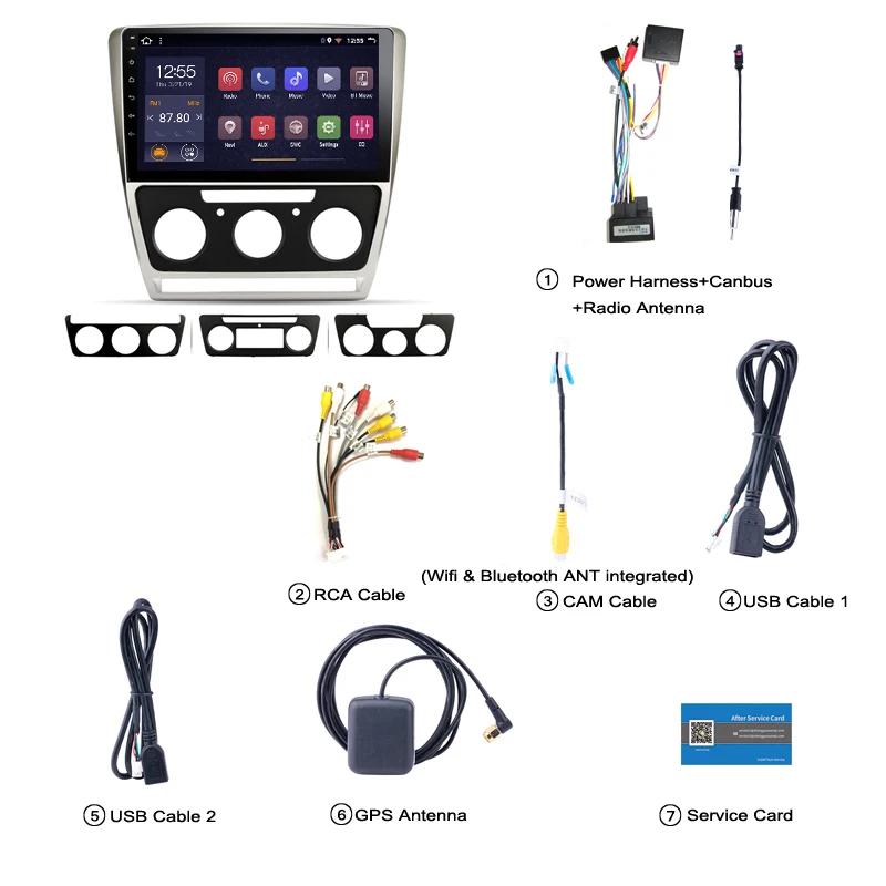 Flash Deal 10.1 inch android 9.0 for Skoda octavia 2007-2014 full touch car dvd multimedia gps navigation system 5