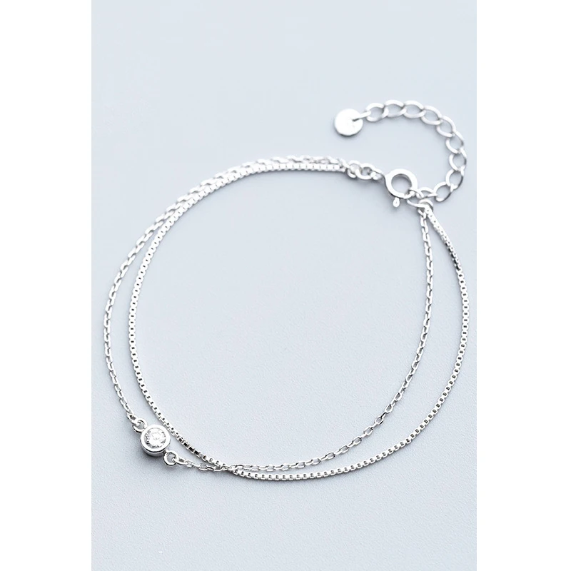 La Maxza браслеты из стерлингового серебра 925 пробы для женщин, женский двойной дизайнерский серебряный браслет 925, женские аксессуары