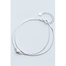 La Maxza браслеты из стерлингового серебра 925 пробы для женщин, женский двойной дизайнерский серебряный браслет 925, женские аксессуары