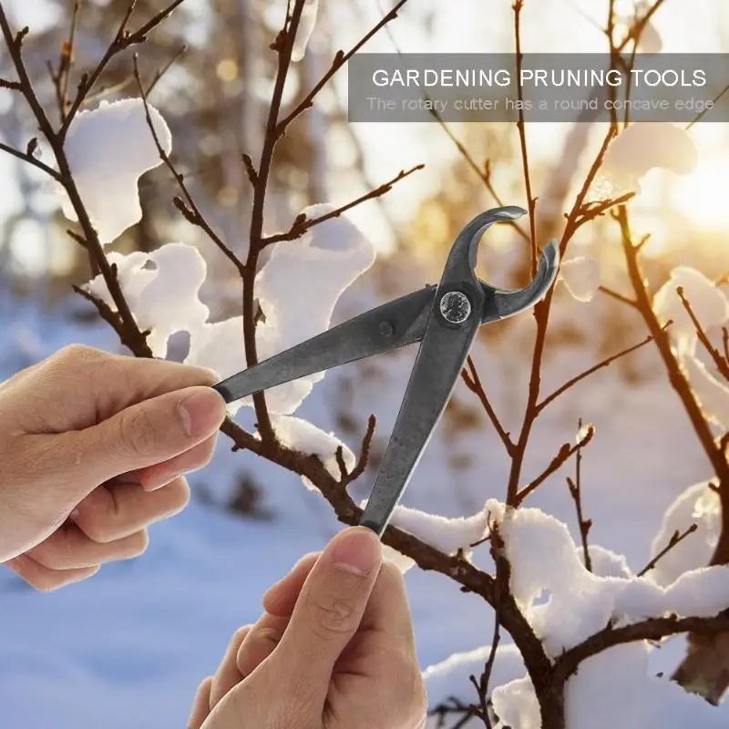 

High Carbon Steel Pruning Pliers Round Concave Edge Trimmer Bonsai Tree Branch Flower Shear Knob Cutter Garden Hand Tool