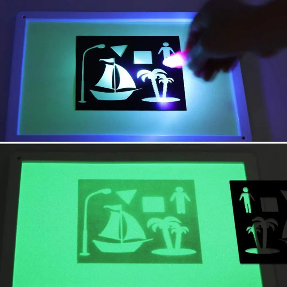 

A3 A4 Led Magic Board Toy Educational Game Light Set Reusable Magic board Board Tablet In Dark Children Fun Development