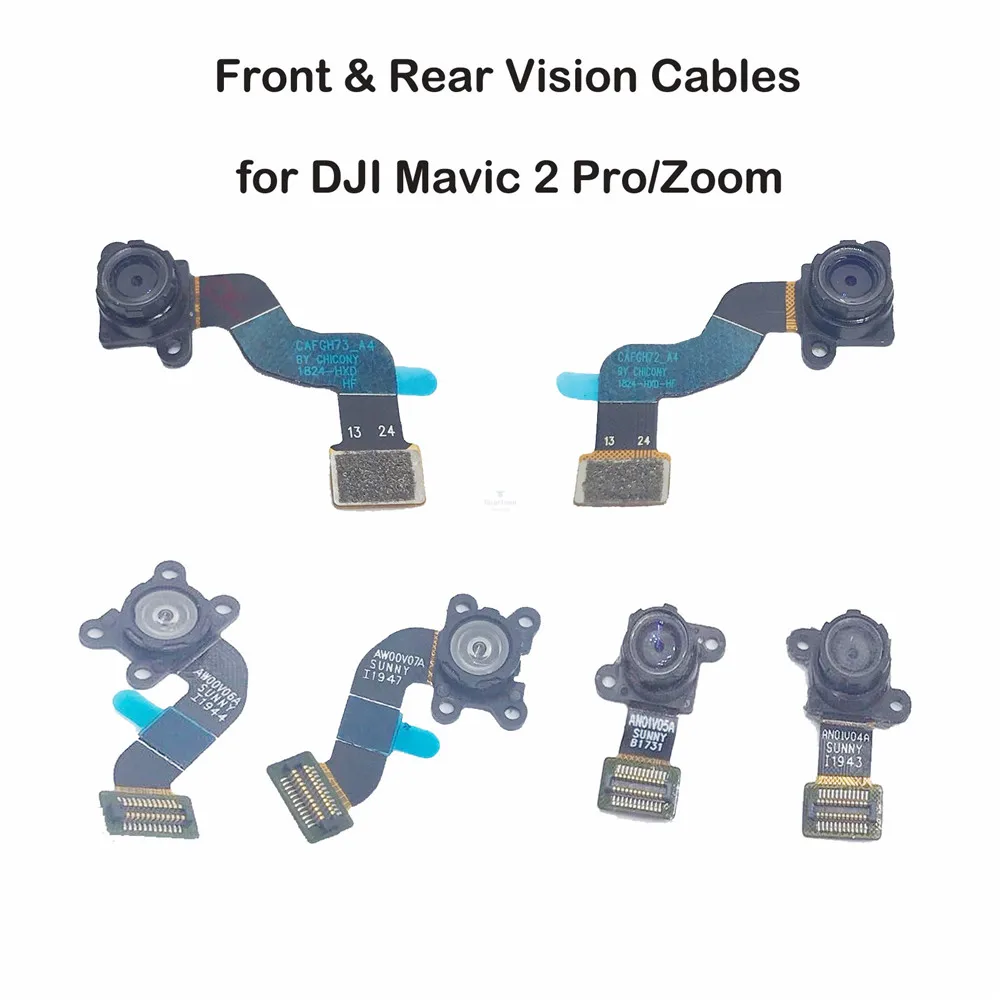 DJI Mavic 2 Pro/Zoom 왼쪽/오른쪽 위/아래 비전 센서 예비 부품 용 기존 전면/후면 비주얼 구성 요소 케이블 ...