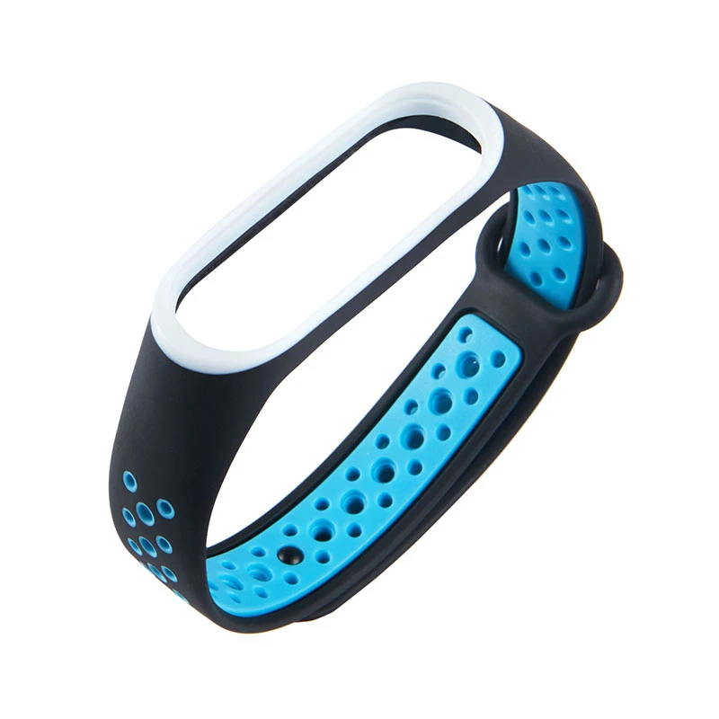 Wirstband ремни для Xiaomi mi группа 4 mi Band 3 ремешок для TPU Универсальный Портативный mi ni - Цвет: Blue x White x Black