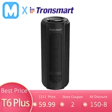 Tronsmart T6 Plus Bluetooth динамик 40 Вт портативный динамик s Colums глубокий бас Саундбар с IPX6 Водонепроницаемый, TWS, для Siri, SoundPulse