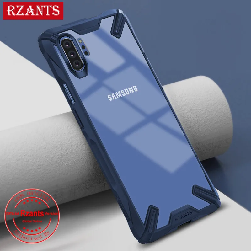 

Rzants Phone Case For Samaung Galaxy Note 10 Pro / Note 10 Plus Case Transparent Hard PC Back Reinforced Anti-Fall Slim Cover