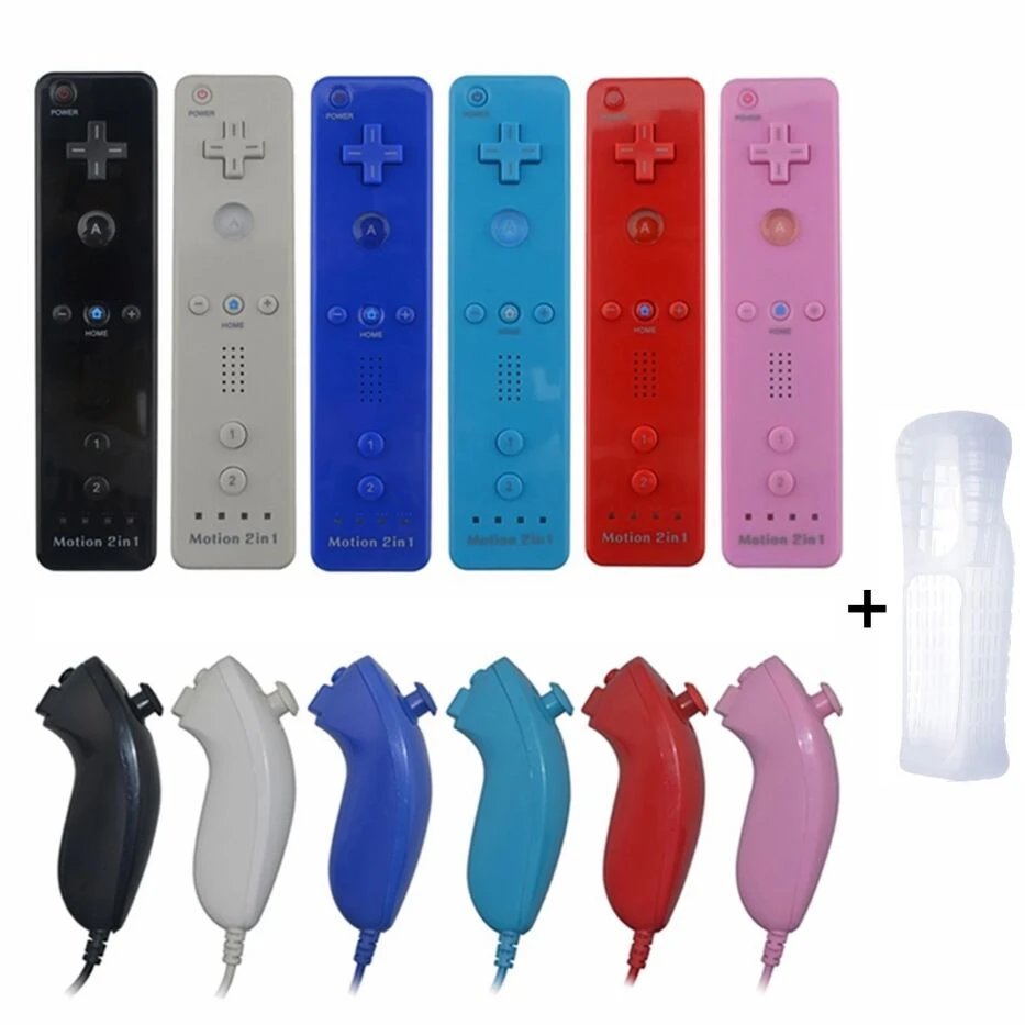 2 In1 Bluetooth-compatible Controller For Wii/Wii U Console Motion Plus Gamepad For Nin Tend Bluetooth Remote Controller For Wii