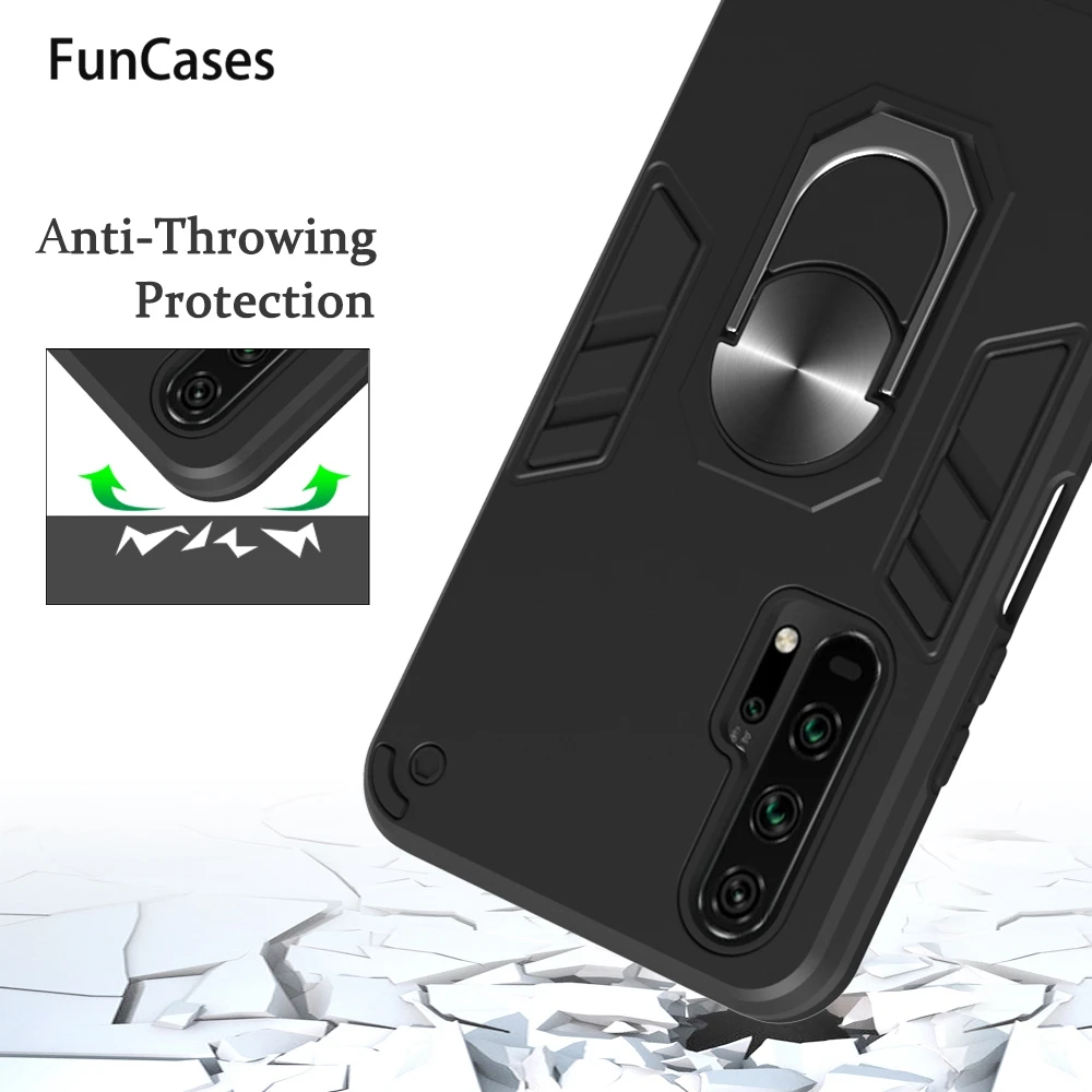 Magnetic Shockproof Hard PC Pelindung untuk Hoesje Huawei Honor 20 Setengah Dibungkus Kasus S Csse Huawei Tritone Kehormatan 20S Nova 5T