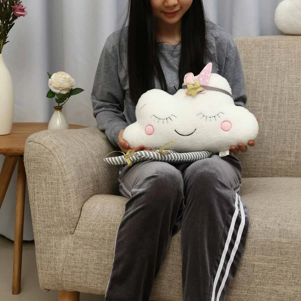 Lucky Boy Sunday New Ins Cloud плюшевая подушка мягкая подушка Kawaii Cloud Мягкие плюшевые игрушки для детей Детские подушки подарок для девочки