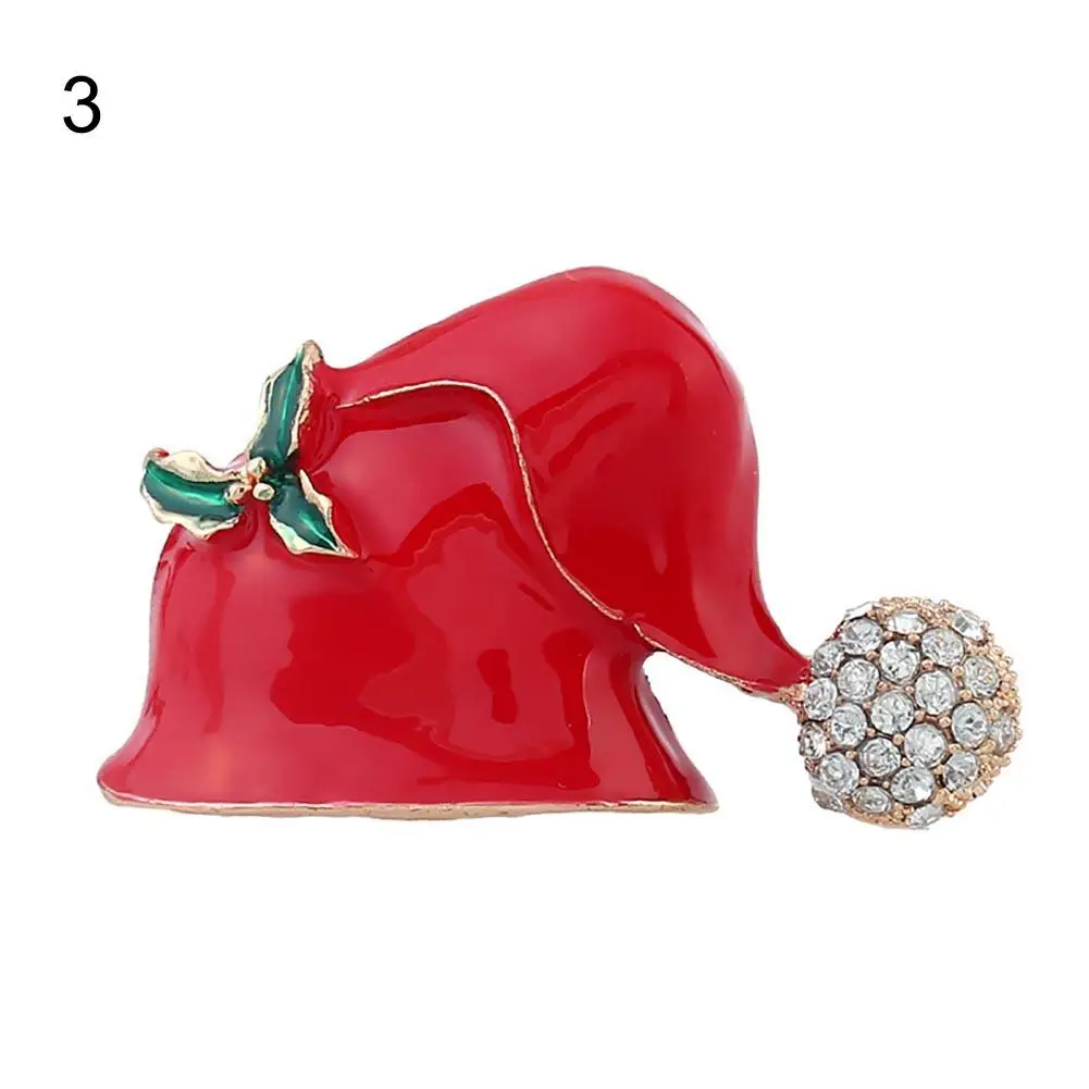 

1/2/3Pcs Christmas Decor Brooch Pin Unisex Enamel Santa Tree Stockings Brooch Pin Christmas Clip Gift Brooch Pin Cloth Decor Gif