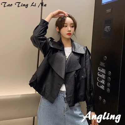 

2020 Women Spring Genuine Real Sheep Leather Jacket R37