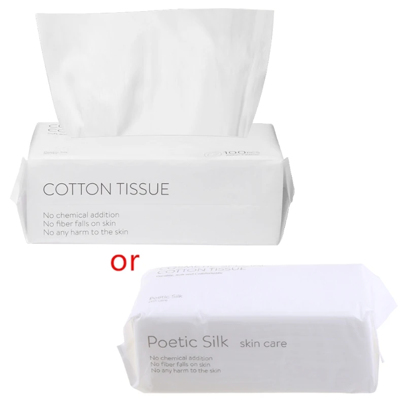 100Pcs Disposable Wash Face Towel Clean Face Towel Make of Cotton 