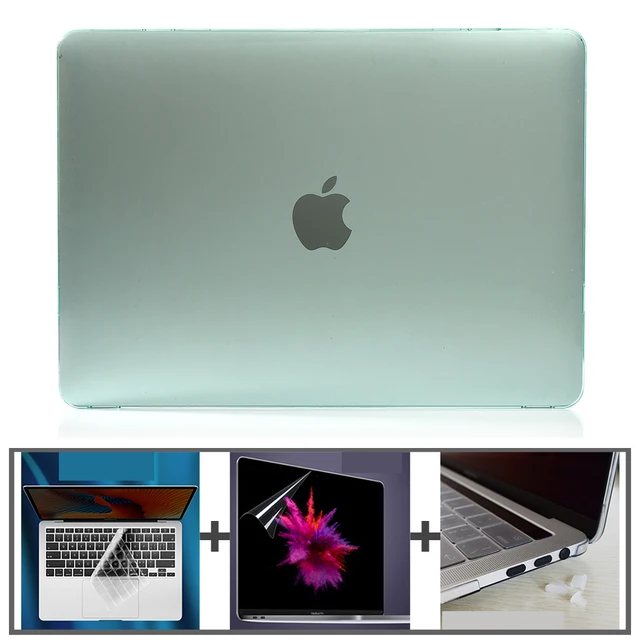 laptop case Crystal Hard Laptop Case For macbook air 13 case A2179 A2337 For macbook pro 13 Cover A2289 A2159  Air13 M1 New case Mint Green