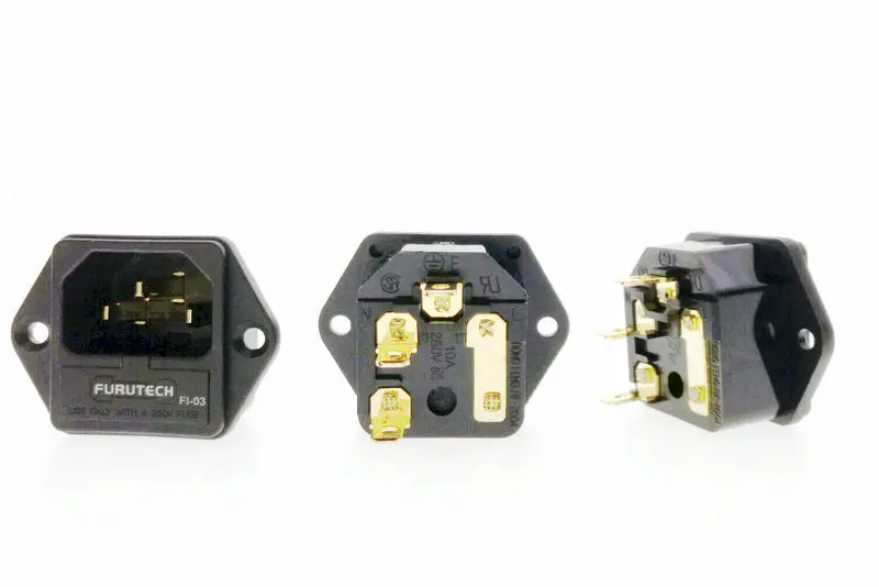 

DIY HIFI FURUTECH FI-03 FI-03 Fused IEC Socket/Connector Gold (G) Plated