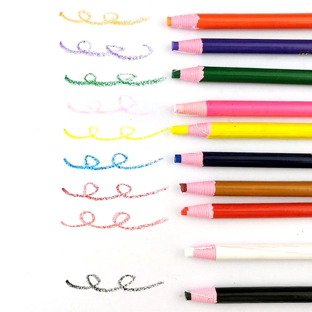 

10pcs/set Hand Tearing Multicolor Fabric Cutting DIY Clothing Pull Marker Pen Accessories Drawing Point Sewing Chalk For Tailors