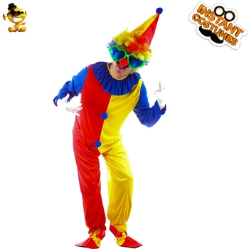 

DSLIAY Adult Men's Funny Clown Jumpsuit Costume Adult Funny Circus Naughty Clown Costume Fancy Fancy Dress for Carnival Party