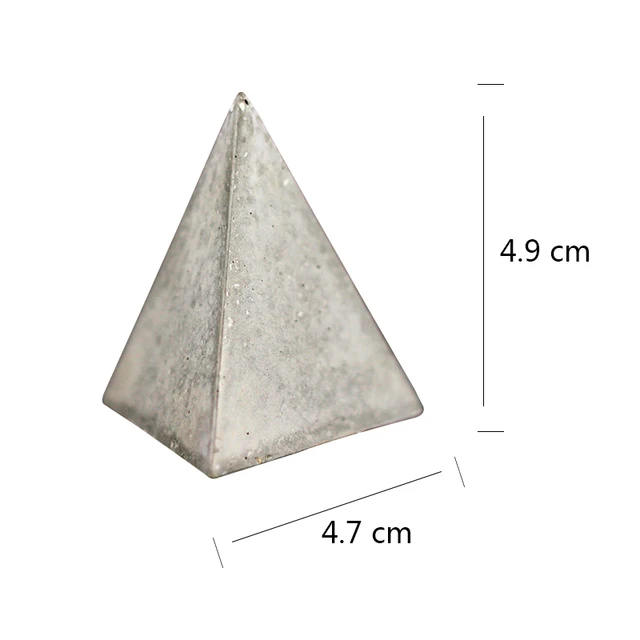 Cement Ring Holders Ornaments Mold Silicone Concrete Pyramid Shape Jewelry Display Stand Mould DIY Decoration Tool L0212