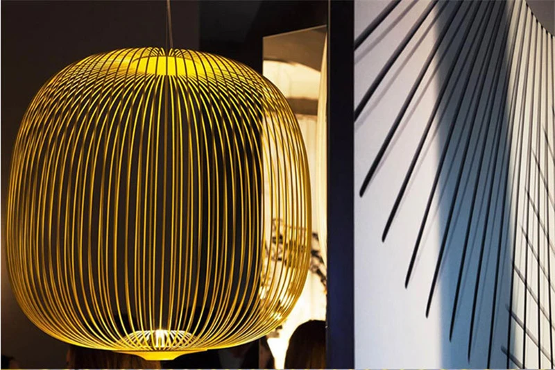 Постмодерн Foscarini спицы подвесные светильники Промышленная клетка для птиц подвесной светильник для столовой гостиной домашний Декор светодиодный подвесной светильник