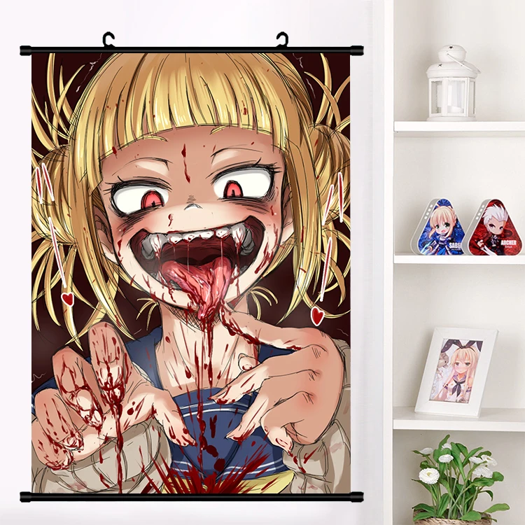 Японское Аниме Boku no My Hero Academy Himiko Toga Настенная роспись настенный плакат Otaku коллекция домашнего декора искусство