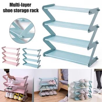

Newly Shoe Storage Rack Non Woven Stainless Steel Foldable Save Space Multi Layer Assembled Shoe Holder VA88