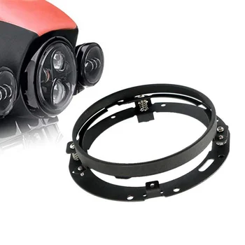 

7 Inch Headlight Round Bracket Motorcycle Accessories Black Chrome Round Mounting Bracket Ring for 7Inch Headlight