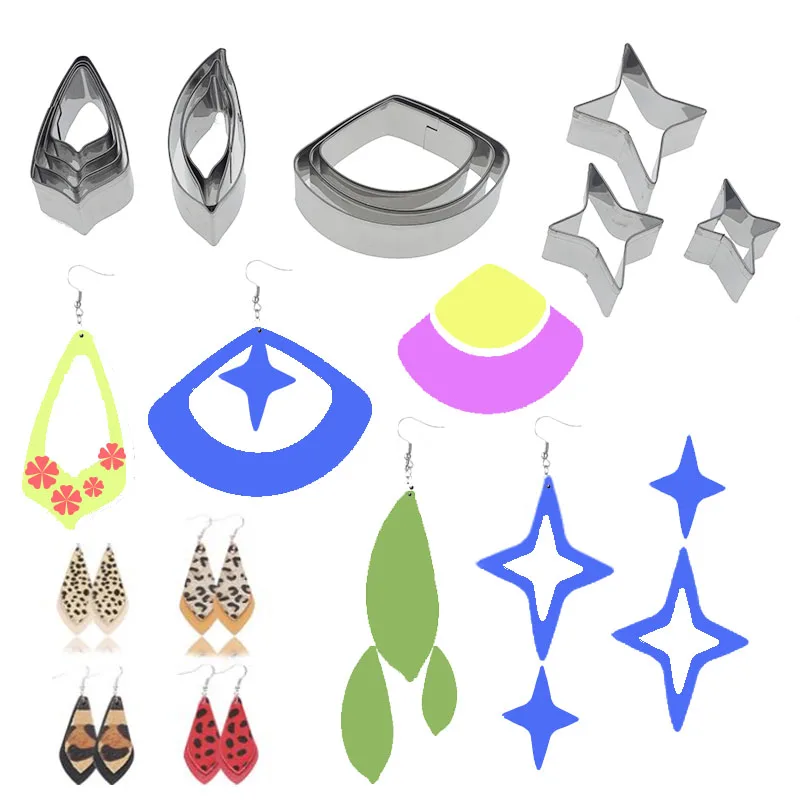 

13pcs Stainless Steel star fan shape polymer clay cutters modeling clay tools Design DIY Ceramic Pottery jewlery pendant cutting