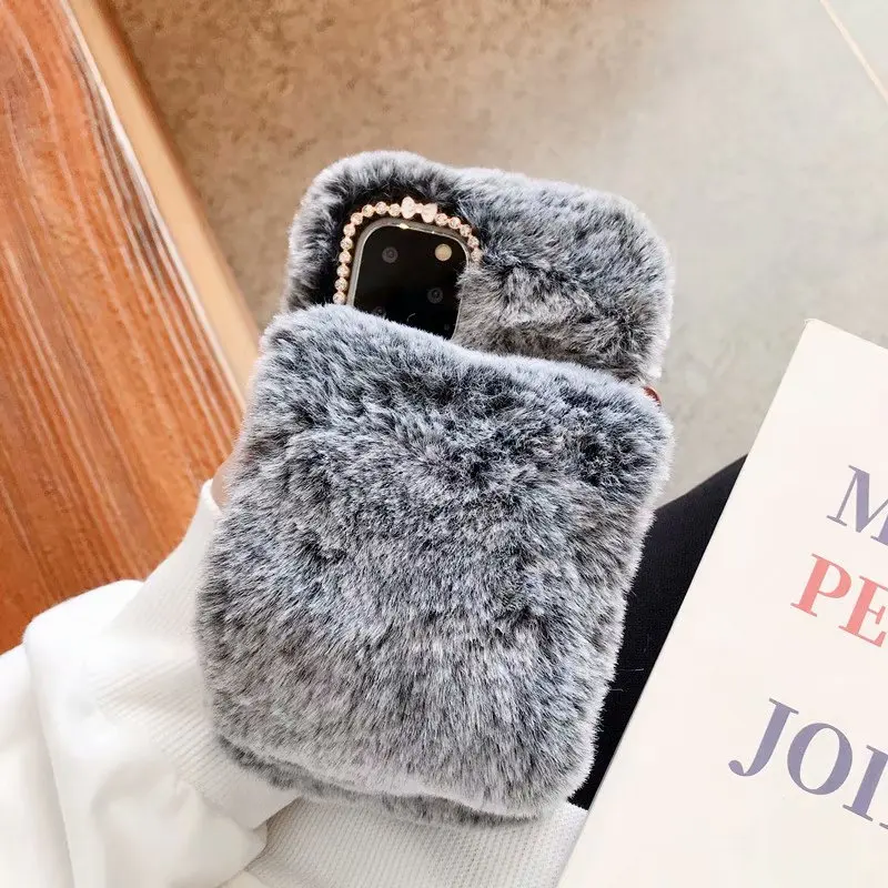 Зимний чехол для iPhone 11 Pro Max 6,5 ''теплый чехол для рук для iPhone 11Pro Max Меховой чехол для iPhone11 Pro Max плюшевый мягкий чехол для телефона