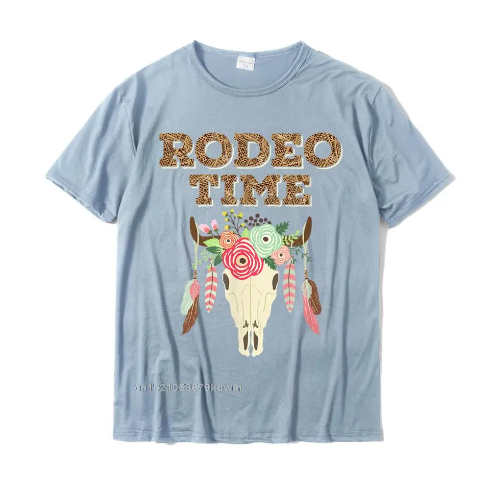 Dominant Summer Printed On T-Shirt Crew Neck 100% Cotton Fabric Men Tops Tees Short Sleeve Autumn Printed On T Shirt Boho Rodeo Time Western Native Skull T-Shirt__4982 light