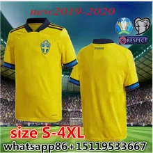 19, 20 размер, S-4XL, Швеция, домашние футбольные майки для мужчин, Европейский Кубок, сборная Ибрагимовича, каллстром, футболки, футбольная рубашка