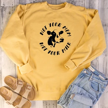 

Unisex Pullovers Tumblr Tops Sweatshirt Women Fashion Casual Funny Graphic Vegan Cute Slogan