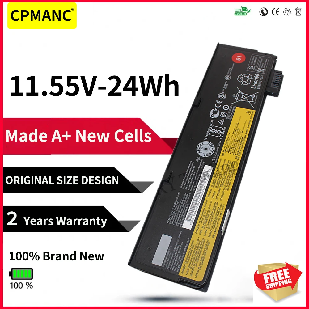 11 55 V 24Wh 2080 мАч Новый 01AV428 01AV492 SB10K97585 ноутбук Батарея для lenovo ThinkPad T470 T480 T570 T580 61 |