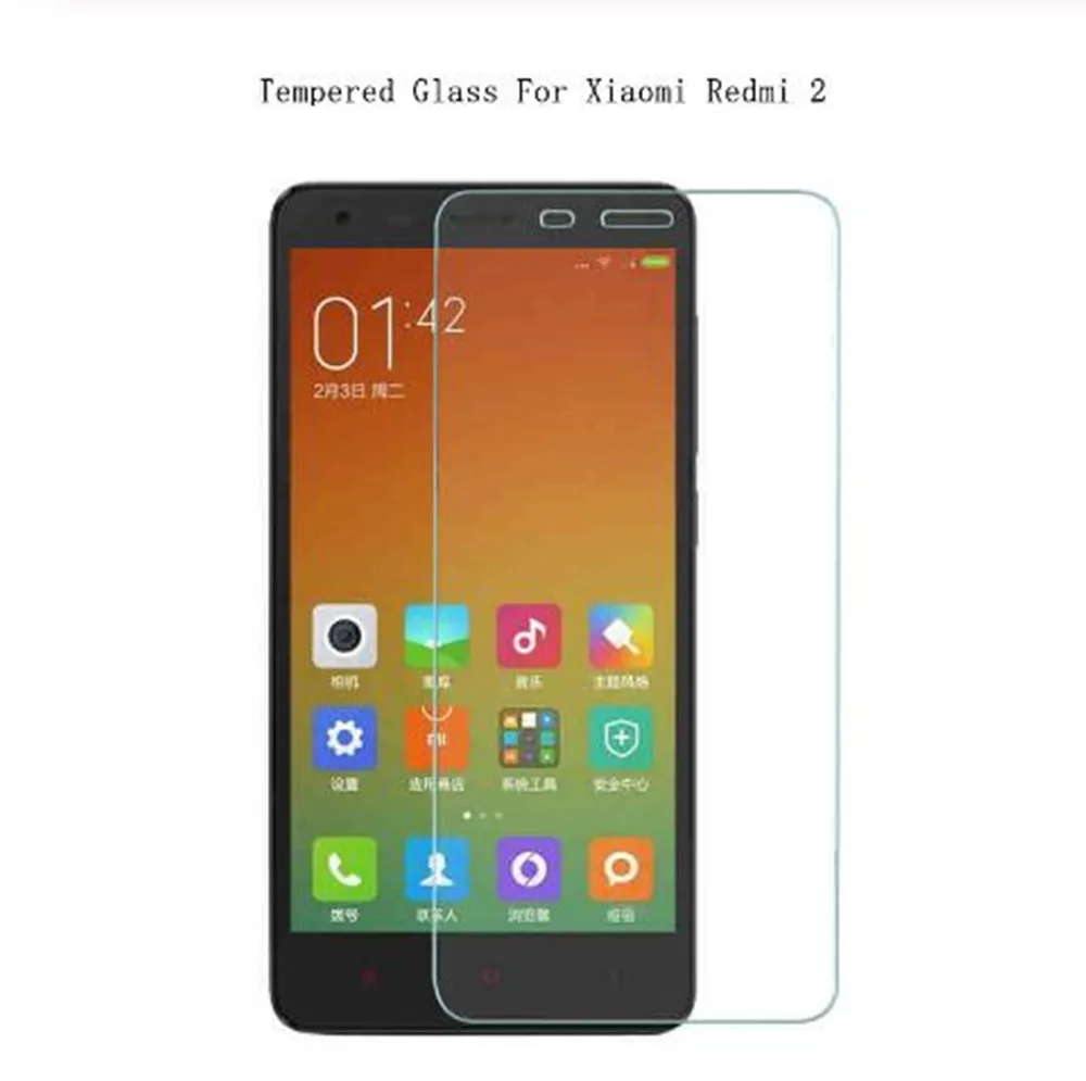 Закаленное стекло 9H 2.5D для Xiaomi Redmi 2 Высококачественная Защитная пленка экрана