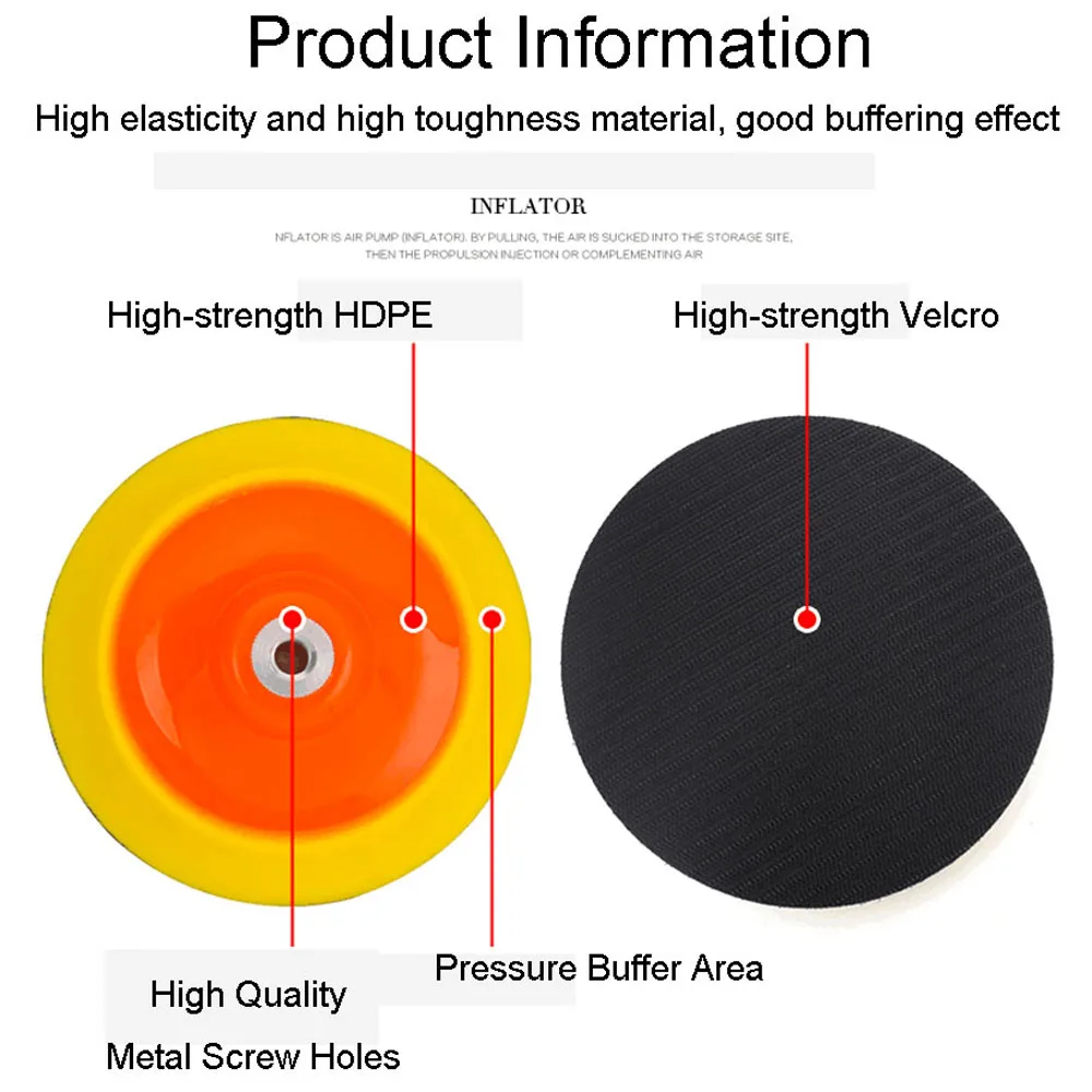 Car Polishing Pad Car Polish Pad Wool Polishing Pad Polishing Wheel Disc Polishing Wheel Kit 4/5/6/7inch Backing Plate M14 M58 Sanding pad Backer 100/125/150/180mm Plastic Backer Pads For Grinder Machine and Polish Pads