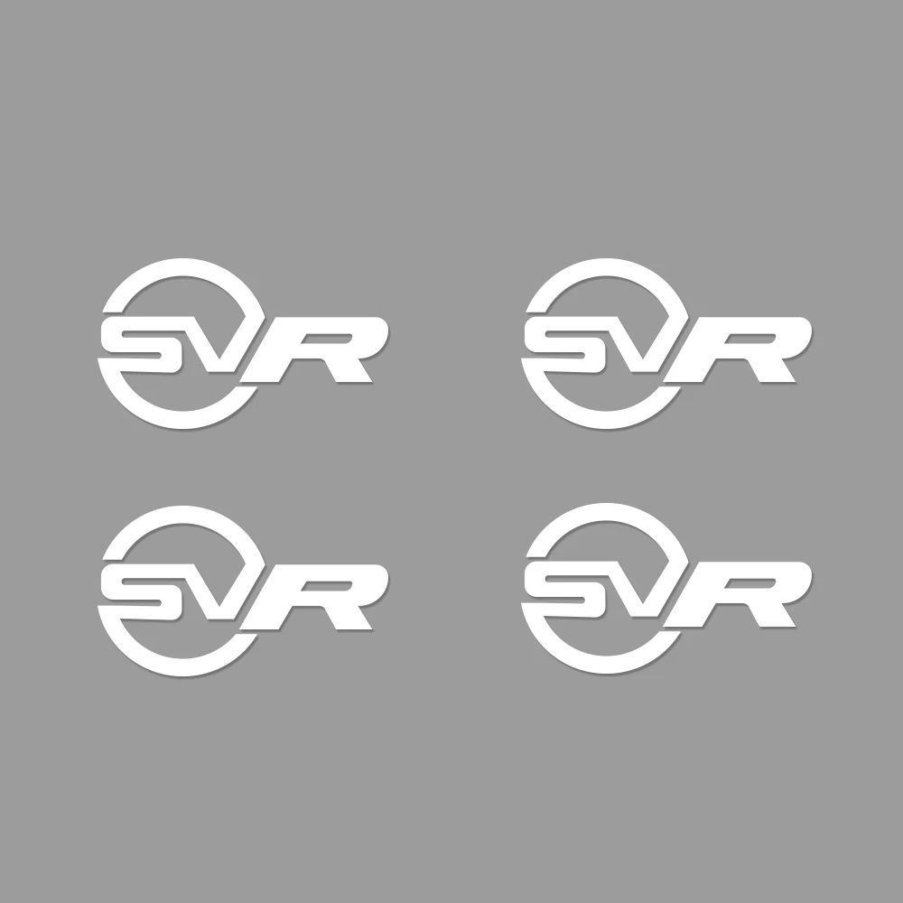 4 шт. наклейки для автомобиля, стеклоочиститель, ПВХ наклейки для Land Rover Discovery 3 4 2 freelander Evoque Velar Supercharged, автогиография SVR - Название цвета: For SVR