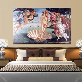 

Classic Botticelli's Birth of Venus Famous Posters and Prints Canvas Painting Quadro Wall Art Picture for Living Room Cuadros
