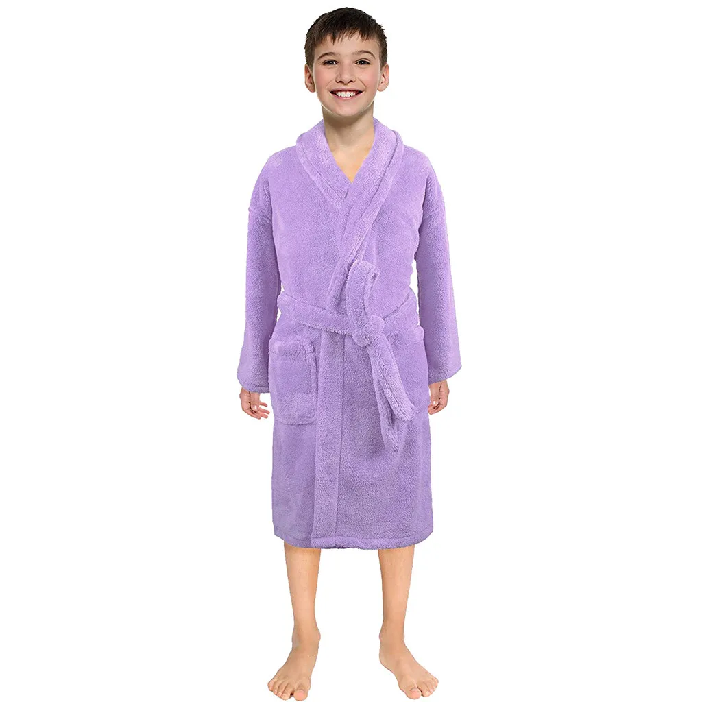 SAGACE/Детские пижамы; одежда для сна; Детские Банные халаты с капюшоном; Детские однотонные банные халаты; ночная рубашка; пижамы для мальчиков и девочек; одежда для сна