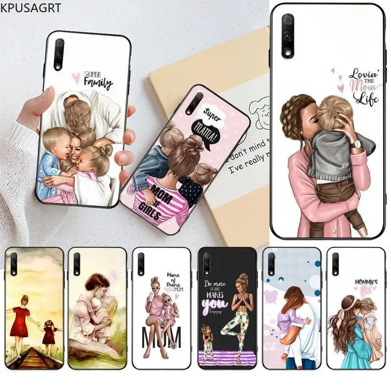 KPUSAGRT Super Dad Mom Baby Girl Fashion Family Luxury Unique Phone Cover for Huawei Honor 30 20 10 9 8 8x 8c v30 Lite view pro | Мобильные