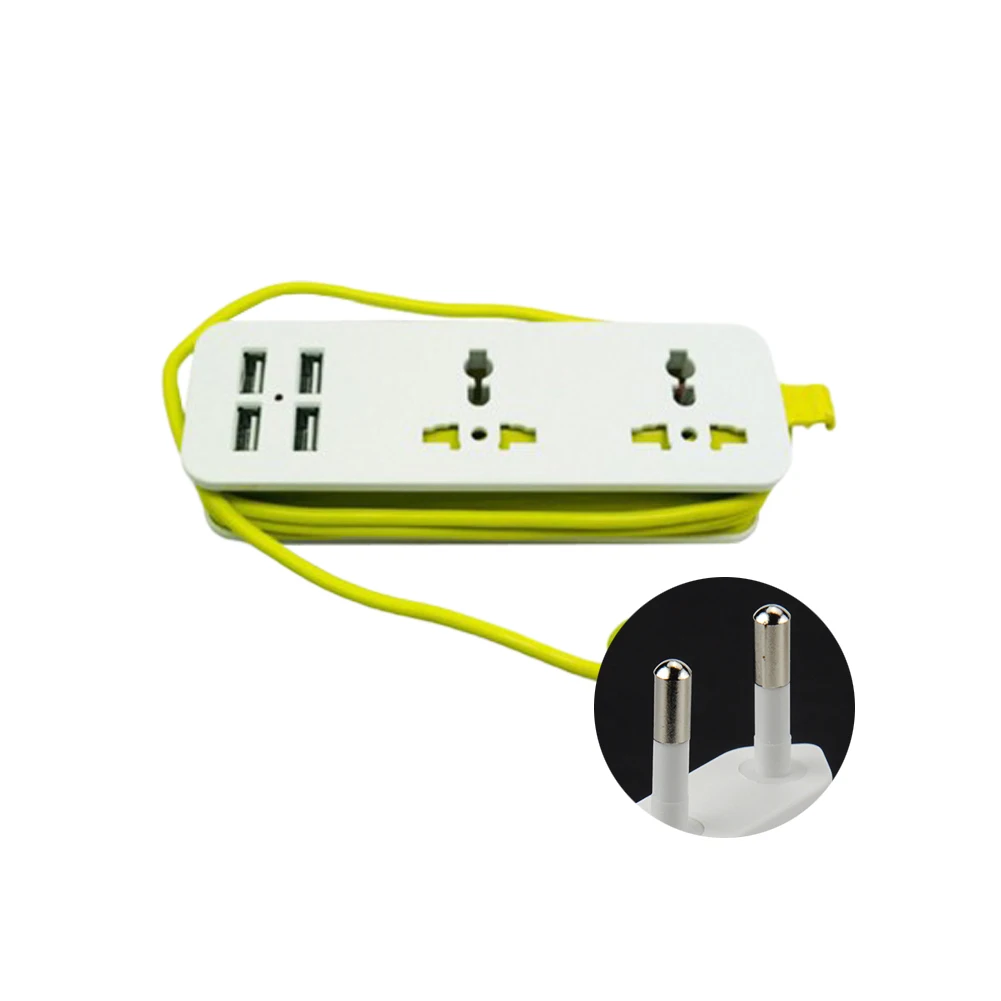 4 USB Multifunctional Power Strip Wiring Board Home Office Accessories Travel Extension Socket Fast Charging Portable Row Plug