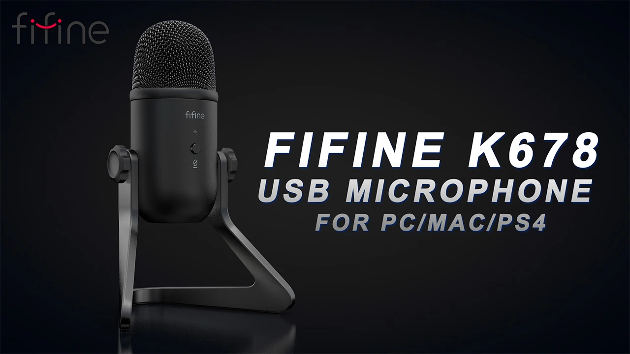 mic stand FIFINE USB Microphone for Recording/Streaming/Gaming,professional microphone for PC,Mic Headphone Output&Volume Control-K678 gaming headphones with mic