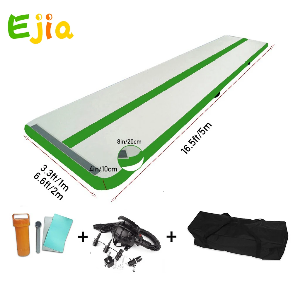 

5m10/20cm thickness Inflatable Gymnastic Mattress Gym Tumble Air Track Floor Tumbling Air Track Mat air pump For Adult or Child