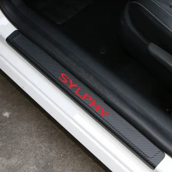 

Car Stickers Styling Decal For Nissan Sylphy Dustproof Carbon Fiber Protect Sticker Car Accessories Interior 4Pcs/Set